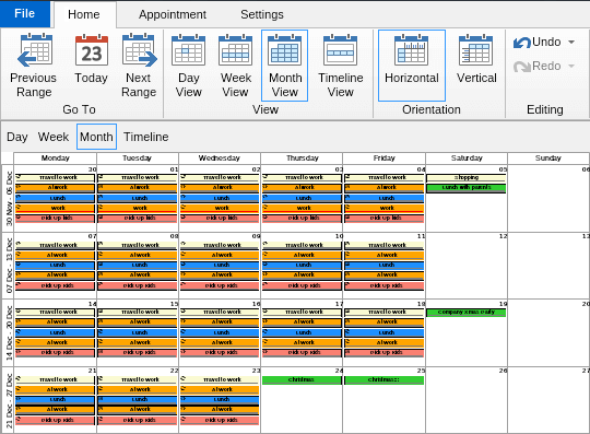 NOV Schedule for .NET screenshot