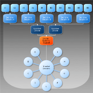 Hierarchical company chart