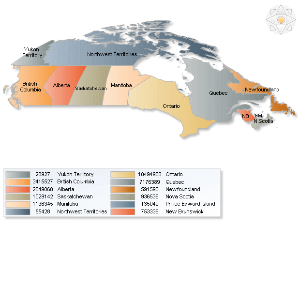 Canada population map
