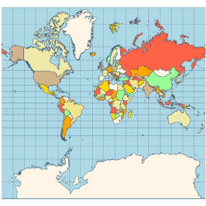 Map mercator projection