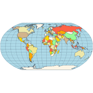 Map robinson projection