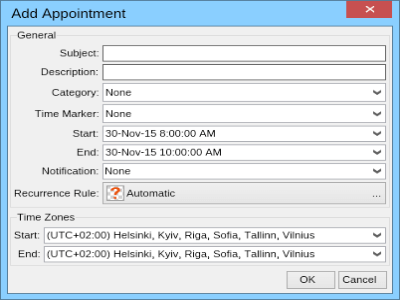 NOV schedule add appointment