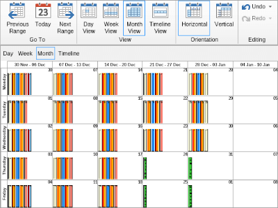 NOV schedule monthly view 5