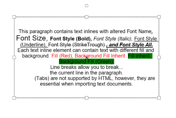 character formatting