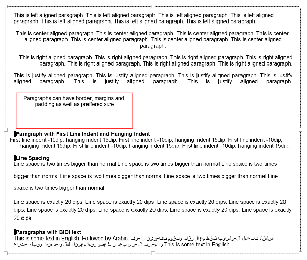 paragraph formatting