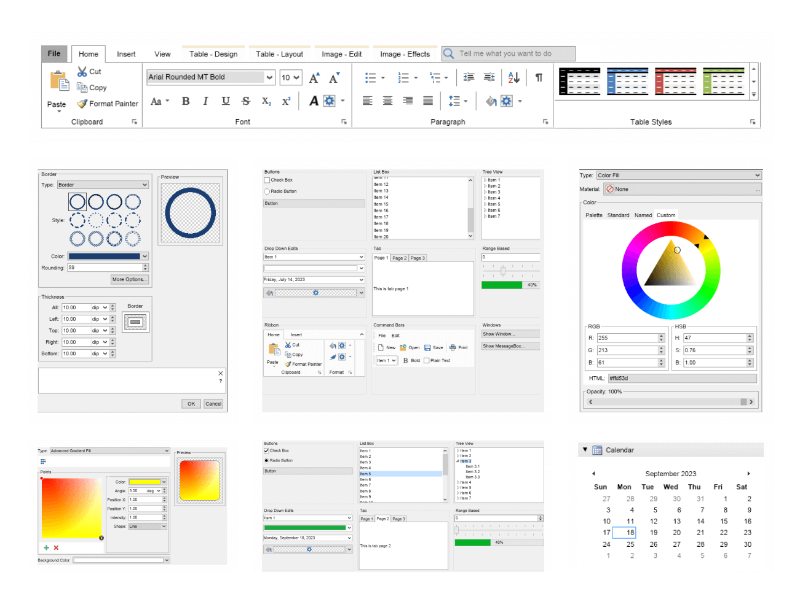 free ui controls