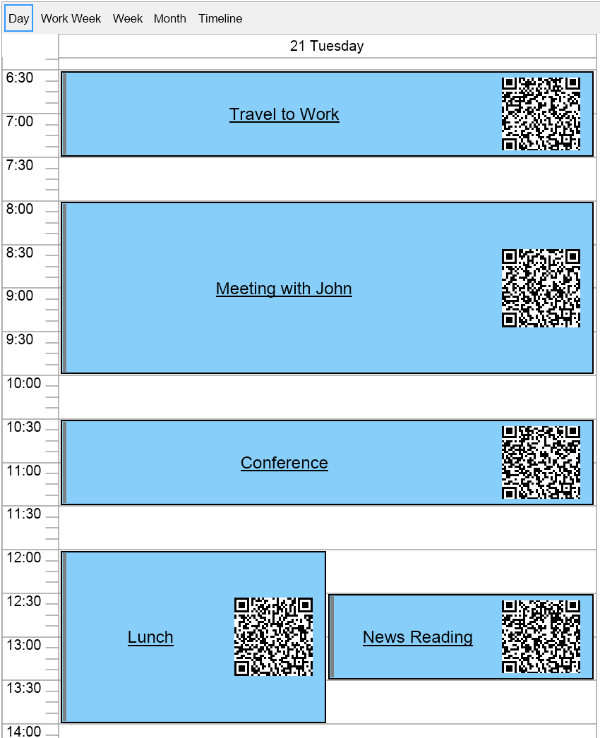 Schedule with Qr Code