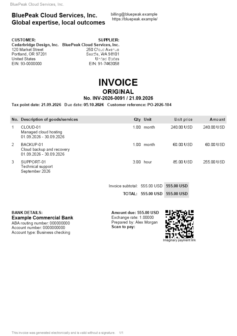 Sample Invoice