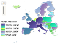 Europe population map