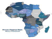 Africa countries map