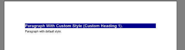 Paragraph with Default Style