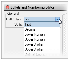 Cross platform text editor bullets