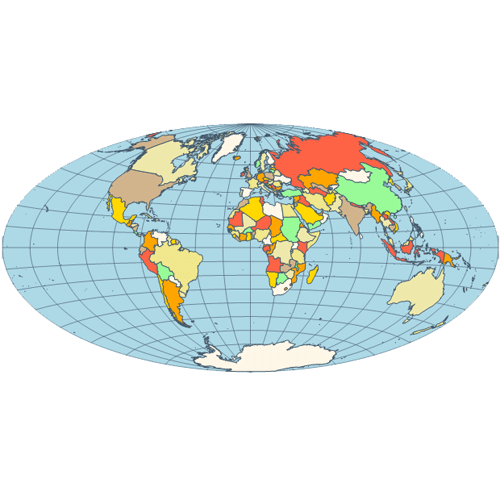 Map aitoff projection