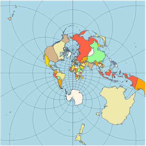 Map stereographic projection