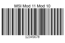 Msi module 1 1 1 0 barcode