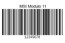 Msi module 11 barcode