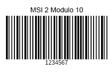 Msi module 2 10 barcode