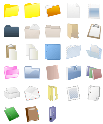 Nov diagram file and folder shapes