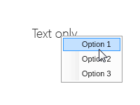 Context menu text